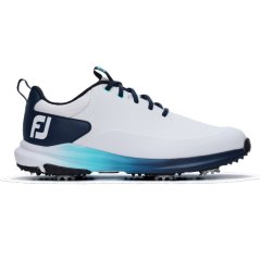 FootJoy Men's Tour Rival Spiked Golf Shoes Wht/Nvy/Blue