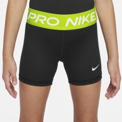 Nike Pro Shorts Junior Girls Black Volt
