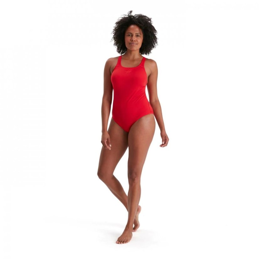 Speedo Womens Endurance+ Medalist Fed Red