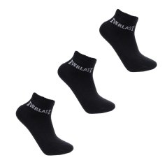 Everlast Quarter Socks 3 Pack Junior Black