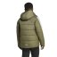adidas Unisex Kids Essentials 3S Hooded Long Sleeve Puffer Jacket Khaki