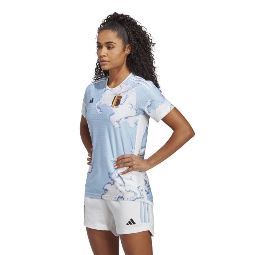 adidas Belgium Authentic Away Shirt 2023 Womens Blue
