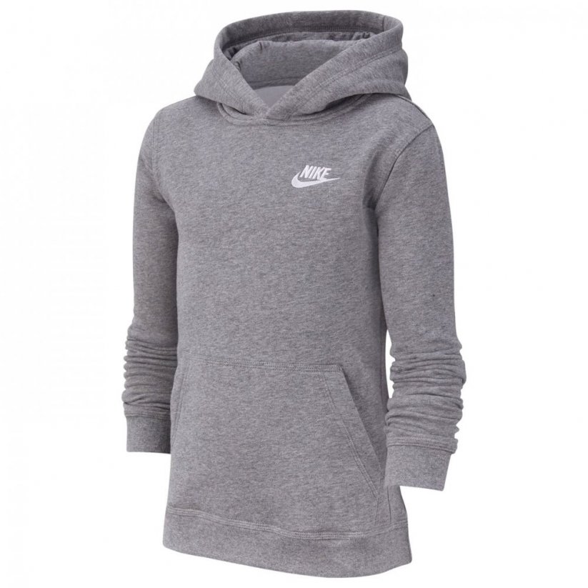 Nike Club Pullover Hoodie Junior Boys Grey
