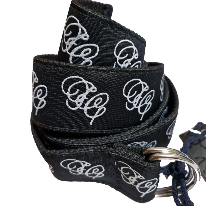 Fabric Texted Belt Black