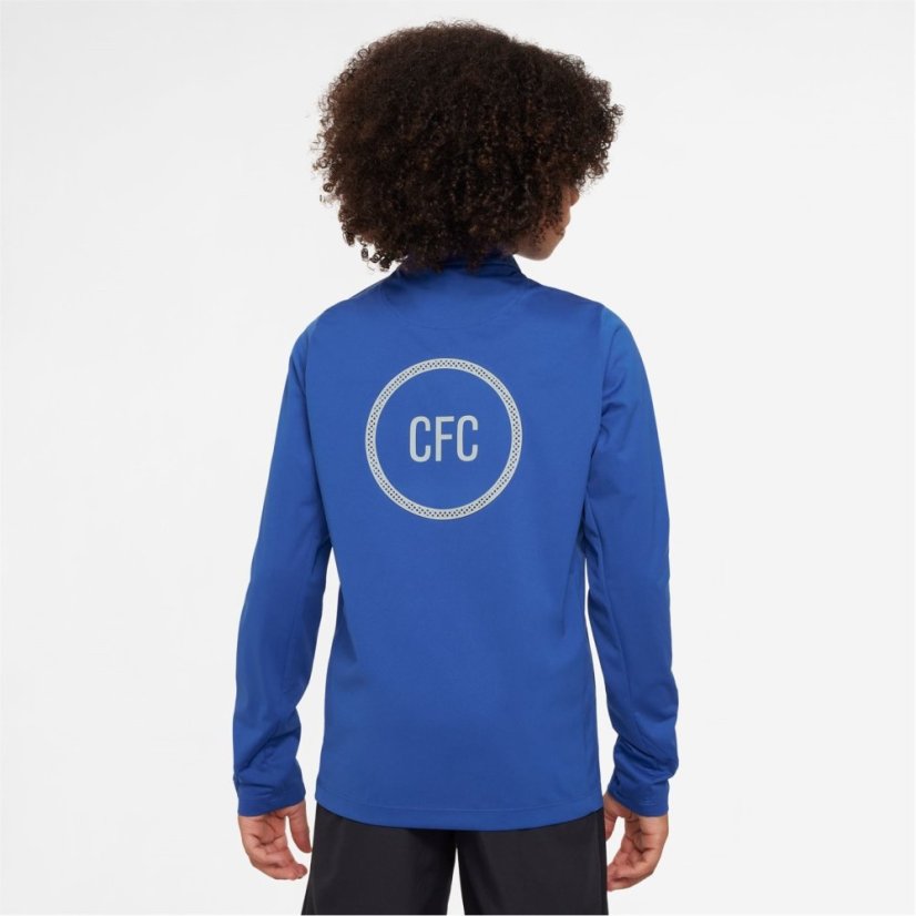 Nike Chelsea Strike Drill Top 2025 2026 Juniors Blue/Sivler