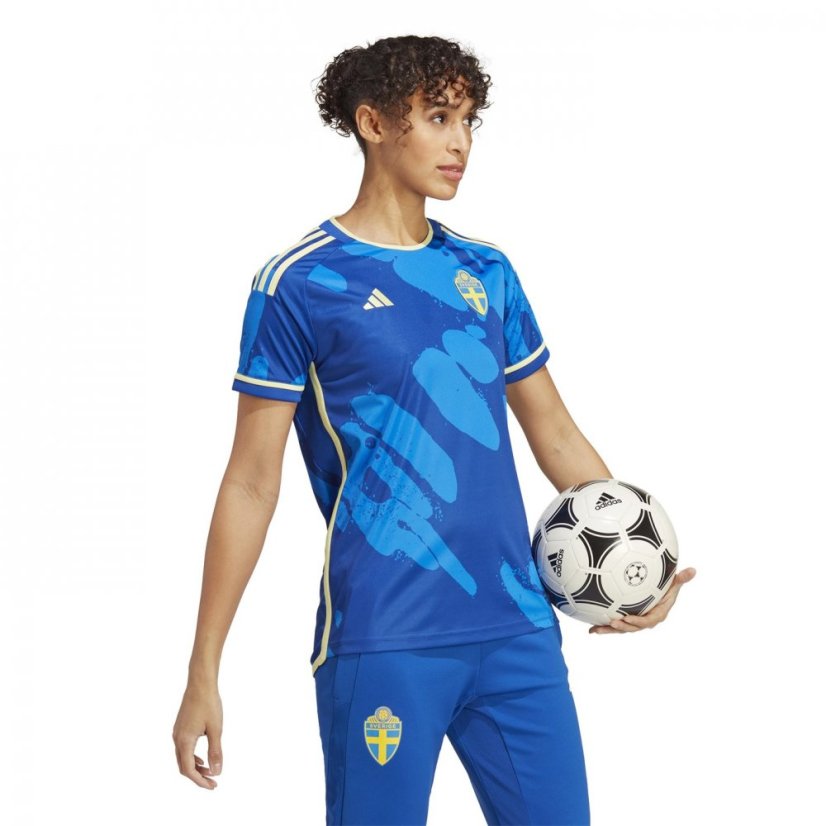 adidas Sweden Away Shirt 2023 Womens Blue