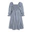 Miso Women's Check Milkmaid Dress Navy/White