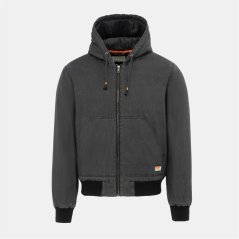 SoulCal Men's Canvas Long Sleeve Full Zip Bomber Jacket Charcoal