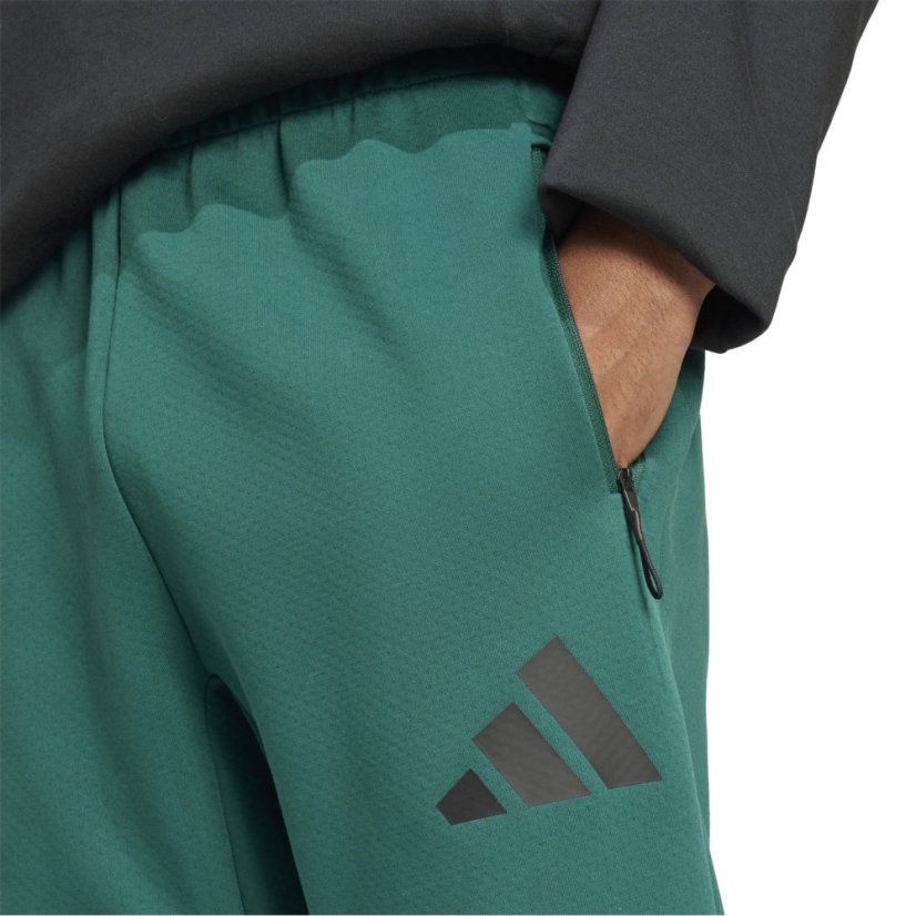 adidas Men's Closed Hem Fleece Joggers Green