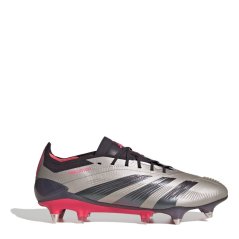 adidas Predator Elite Soft Ground Football Boots Juniors Plat/Blk/Crbn