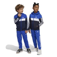adidas Kids Tiberio Colorblock Fleece Tracksuit Kids Blue/Grey