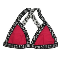 SoulCal Deluxe Jacquard Bikini Top Raspberry