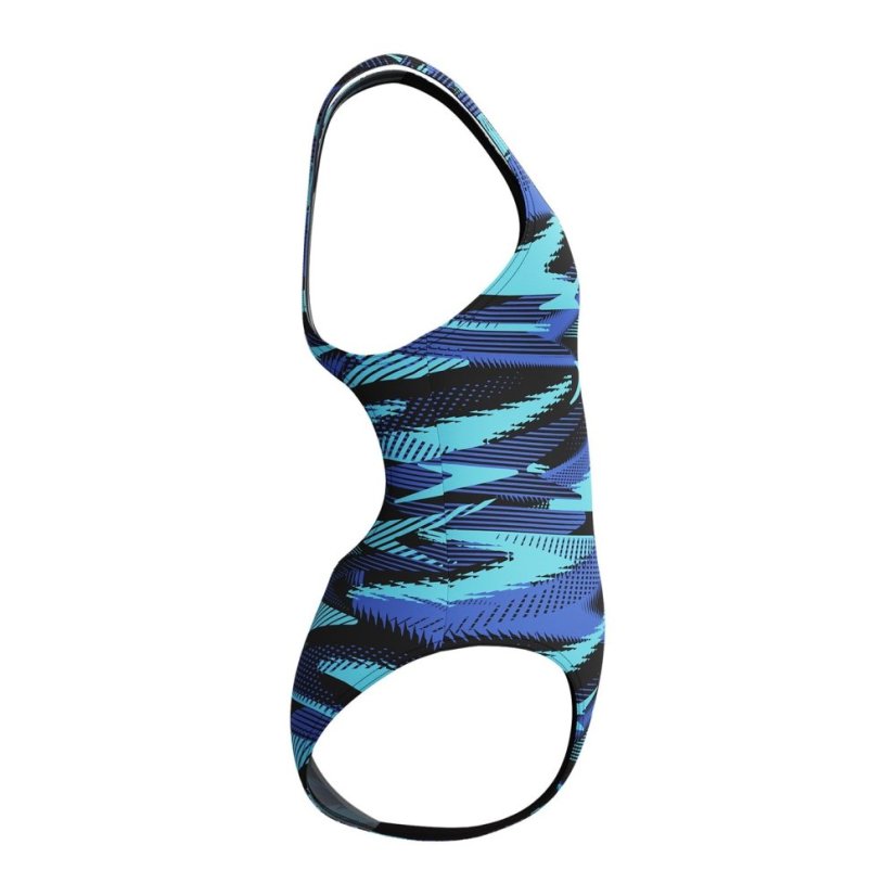 Speedo Kids' All Over One Piece Swimsuit Cobalt Pop