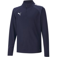 Puma (4) Teamliga 1/4 Zip Top Juniors Blue