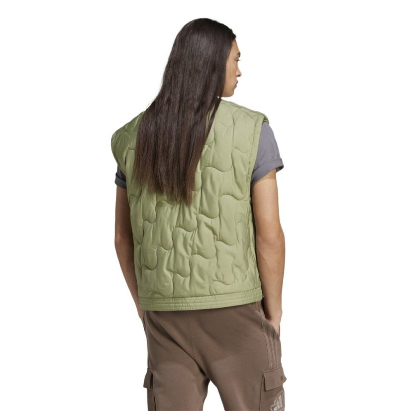 adidas Men's Nuganic Light Insulation Sleeveless Recycled Gilet Tent Green