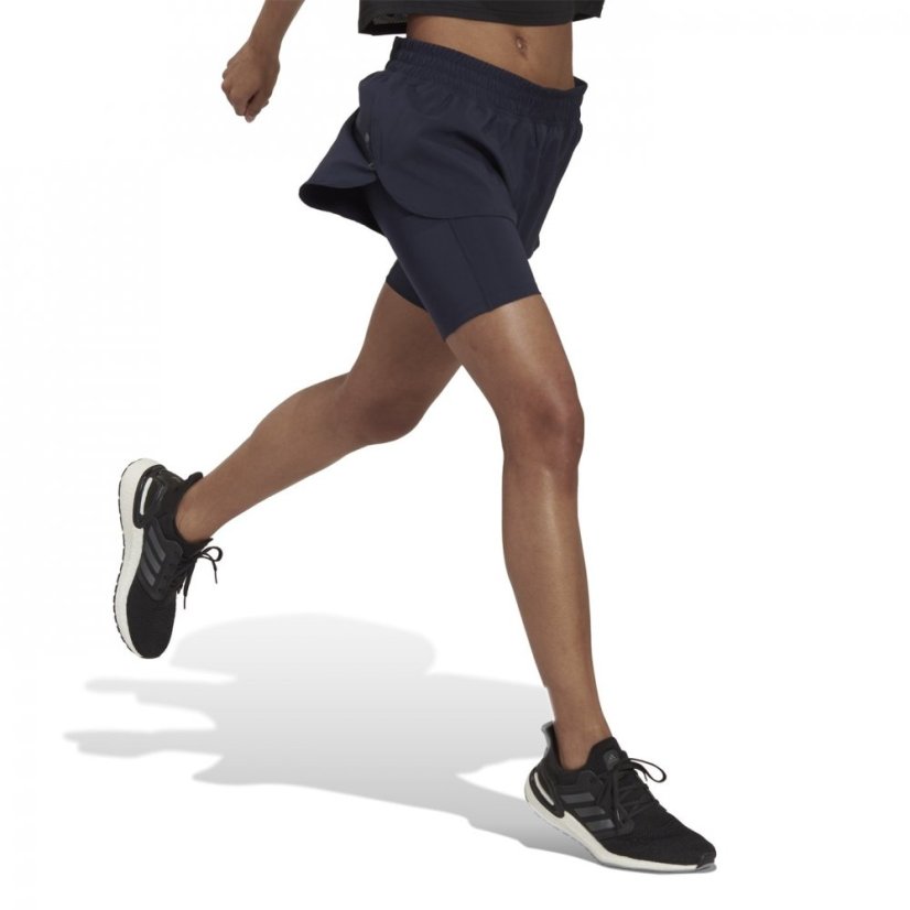 adidas Run Icons 2In1 Womens Running Short Legend Ink
