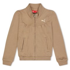Puma Girl Sweat Jacket Juniors Brown