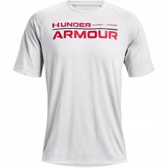 Under Armour Armour Ua Tech 2.0 Wordmark Ss Gym Top Mens Grey