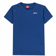 Slazenger Plain T Shirt Junior Boys Royal Blue