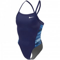 Nike Racerback Splice Swimsuit Womens Midnight Navy