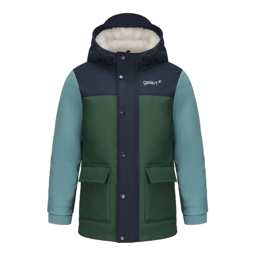 Gelert Unisex Kids' PU Water Resistant Wind Resistant Long Sleeve Raincoat Block