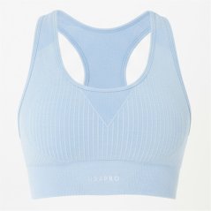 USA Pro UP Seamless Crop Sports Bra Brunera Blue