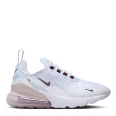 Nike Air Max 270 Big Kids' Shoes White/Burgandy