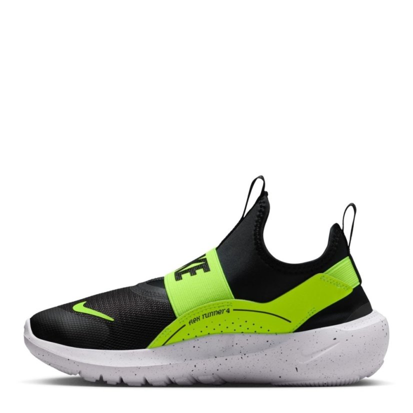 Nike Flex Runner 4 Shoes Juniors Black/Volt