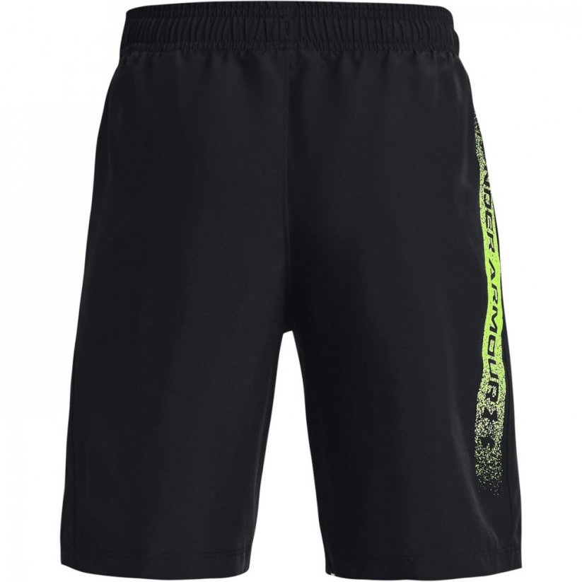 Under Armour Woven Graphic Shorts Junior Boys Black/Lime