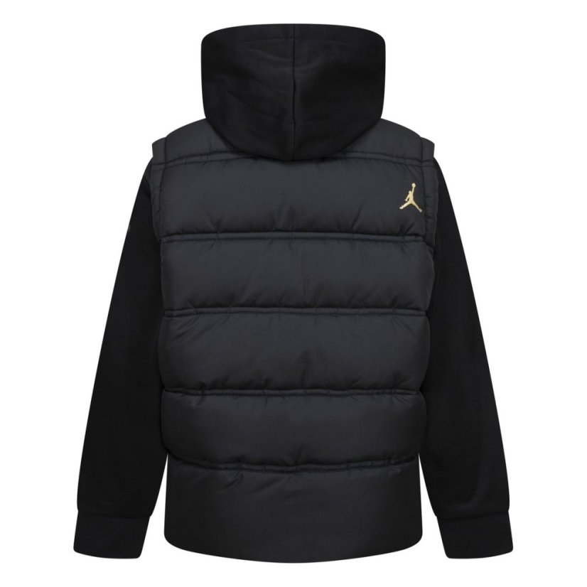 Air Jordan Kids' Lightweight Quilted Puffer Jacket Black/Gold