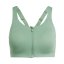 adidas Women's Lux Zipped High Impact Sports Bra Green