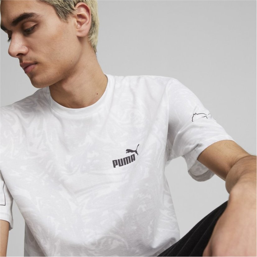 Puma POWER Summer AOP Tee PUMA White