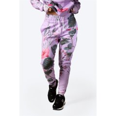 Hype Women's Scribble Closed Hem Woven Joggers Lilac