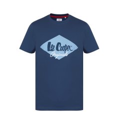 Lee Cooper Logo pánské tričko Vintage Blue