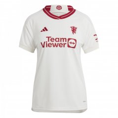 adidas Manchester United Third Shirt 2023 2024 Womens Cloud White
