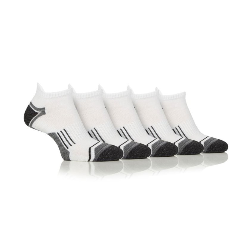 Jeep 5 Pack Trainer Socks Mens White