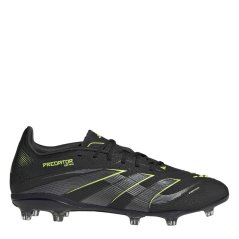 adidas Kids' Predator Elite Firm Ground Football Boot Core Black/Iron