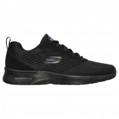 Skechers Mesh Lace-Up Jogger W Internal Air Low-Top Trainers Mens Black