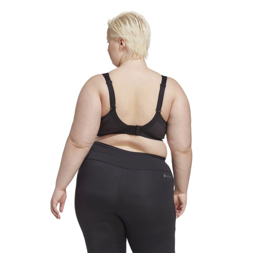 adidas Women's Collective Power Luxe High Support Medium Impact Sports Bra (Plus Size) Black