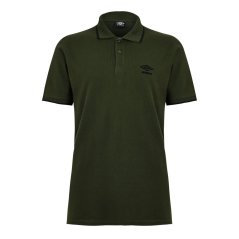 Umbro Adults Logo Short-Sleeve Polo Shirt Rfl Grn/Blk