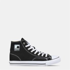 SoulCal Canvas High Trainers Mens Black/White