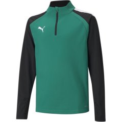 Puma (4) Teamliga 1/4 Zip Top Juniors Green