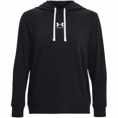 Under Armour Rival Terry Womens Hoodie Black/White
