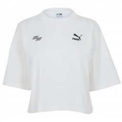 Puma Hyrox Cropped T-Shirt Womens Manc/White