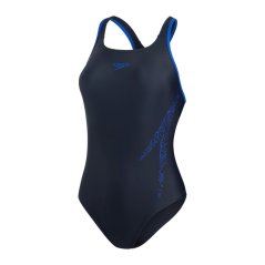 Speedo Hyperboom Racerback Swimsuit One Piece Womens Black/Blue