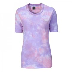 Fabric Tie Dye Short Sleeve dámske tričko Purple/Pink