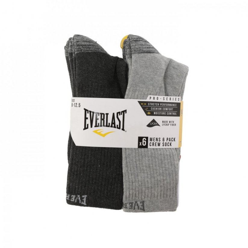 Everlast 6pk Crew Sock Mens Multi Hung