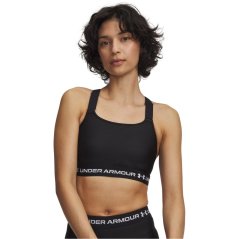 Under Armour Womens HeatGear® Crossback High Impact Sports Bra Black/White