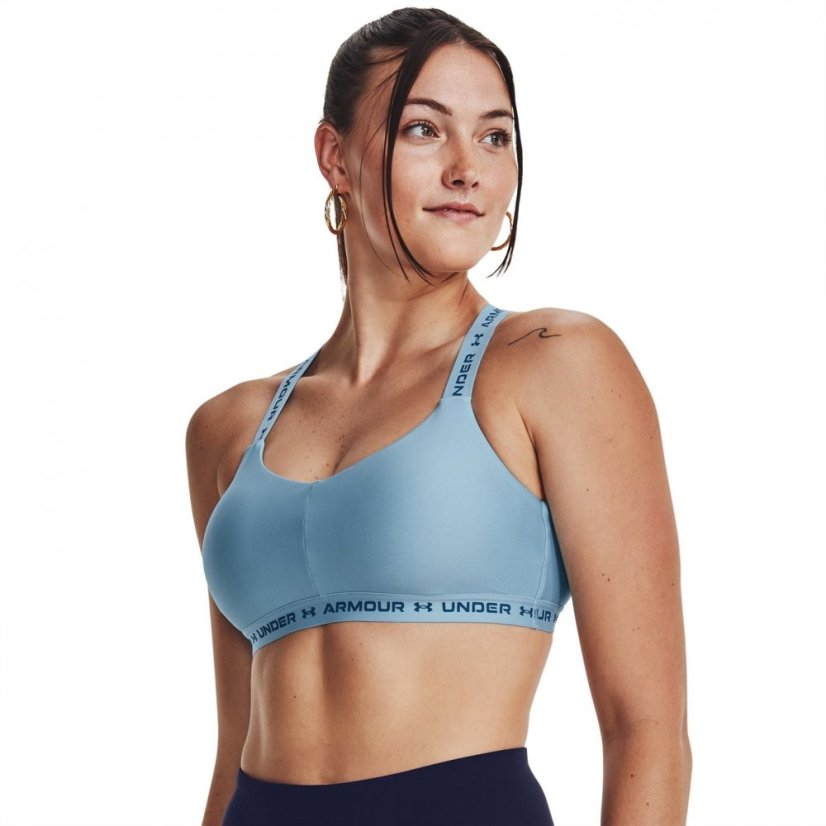 Under Armour Armour Ua Crossback Low Impact Sports Bra Womens Blue