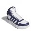 adidas Hoops Mid- High Tops Junior Boys White/Blue